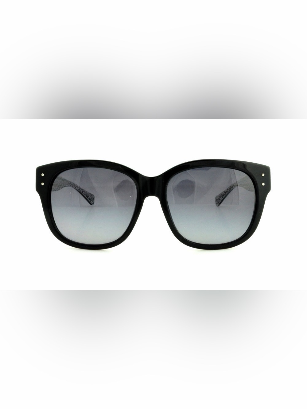 Coach Black Frame Sunglasses with Gray Gradient Lenses